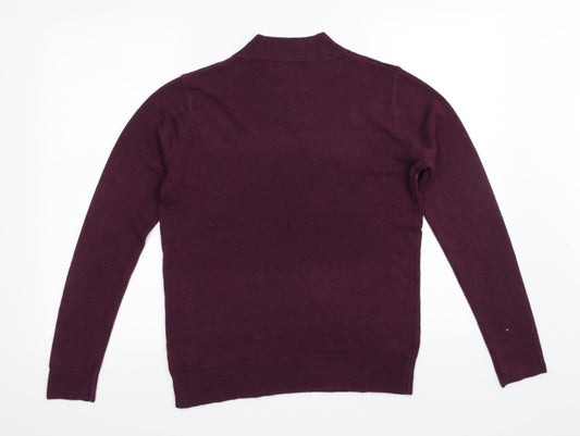 Vida Vi Womens Purple   Henley Jumper Size S