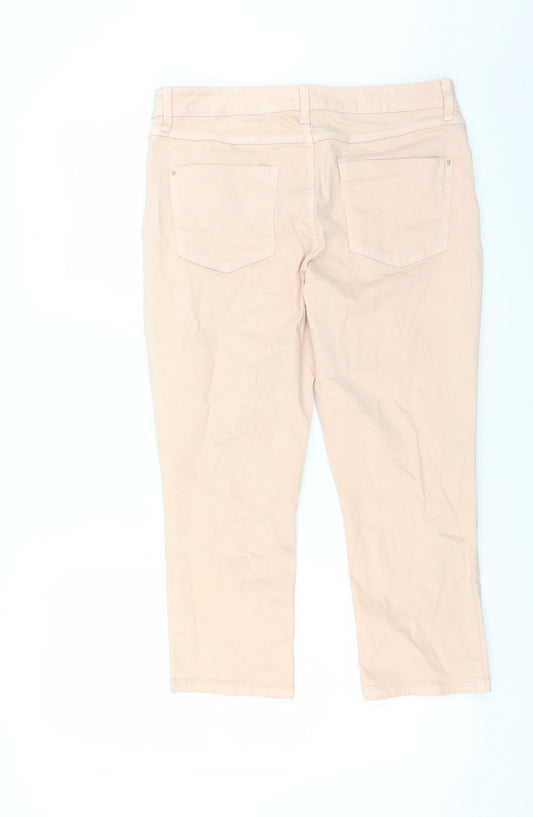 Preworn Womens Pink   Cropped Jeans Size 32 in L21 in