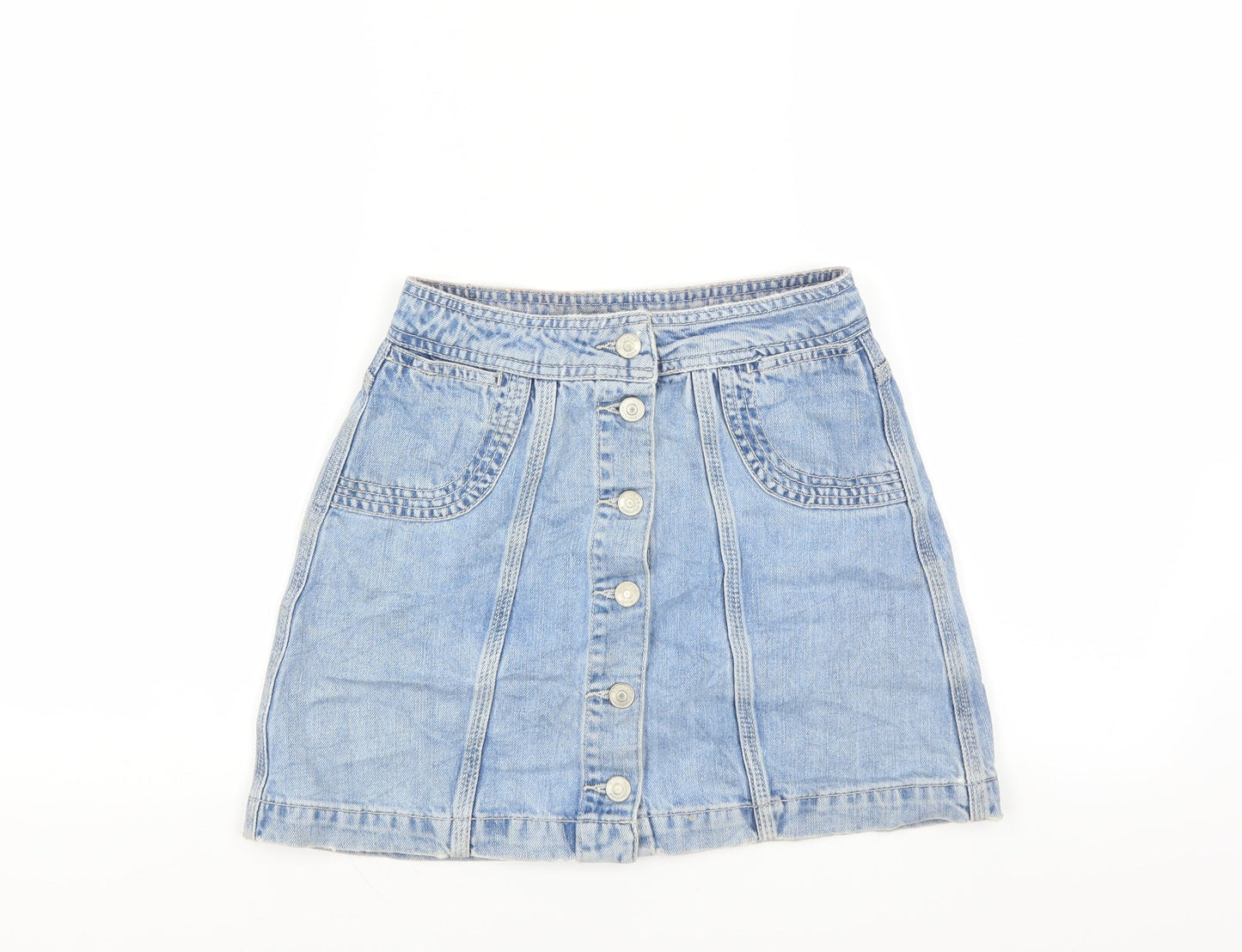 Topshop Womens Blue   Mini Skirt Size 25 in