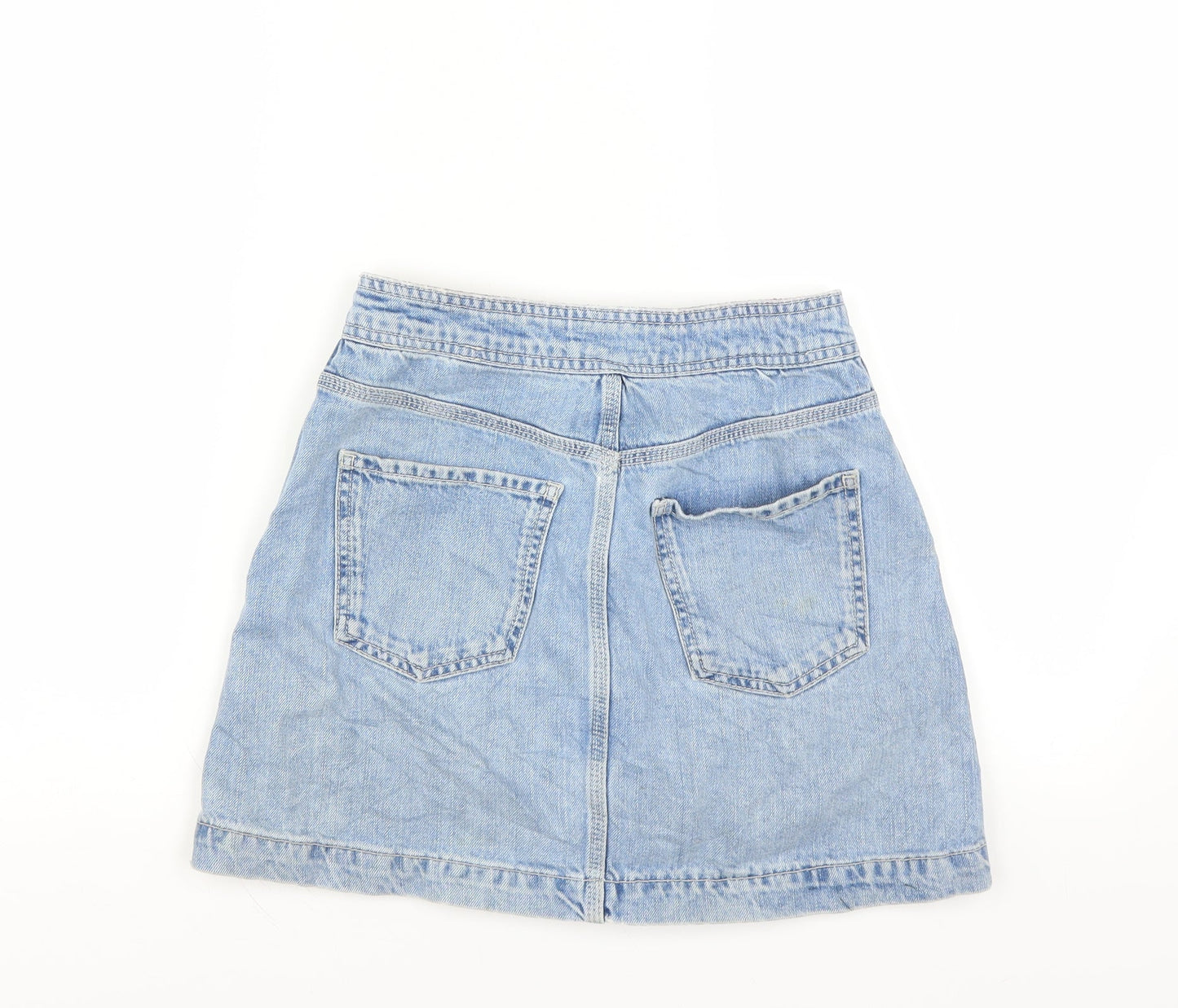 Topshop Womens Blue   Mini Skirt Size 25 in