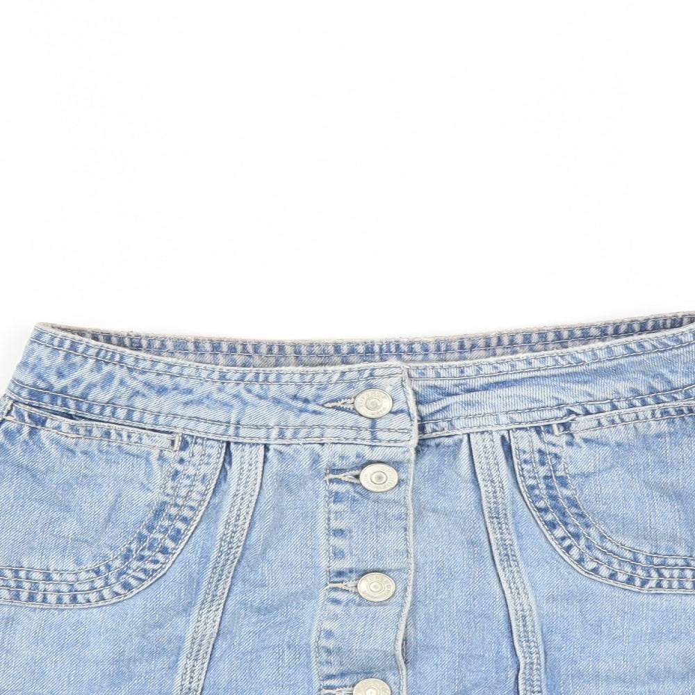 Topshop Womens Blue   Mini Skirt Size 25 in
