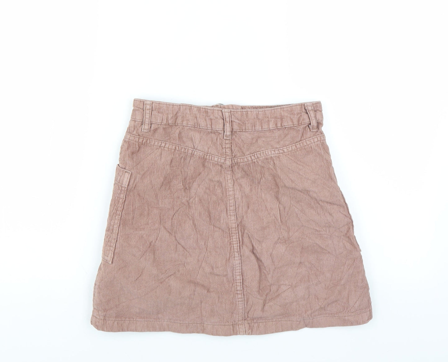 Topshop Womens Pink  Corduroy Mini Skirt Size 6
