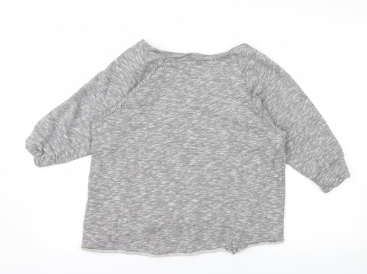 Preworn Girls Grey  Jersey Pullover Sweatshirt Size 12 Years