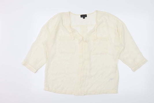 Topshop Womens White   Basic Blouse Size 8