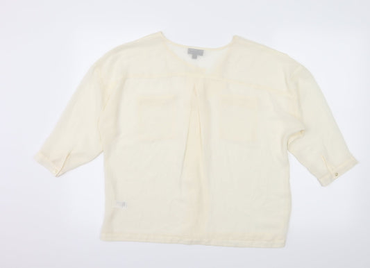 Topshop Womens White   Basic Blouse Size 8