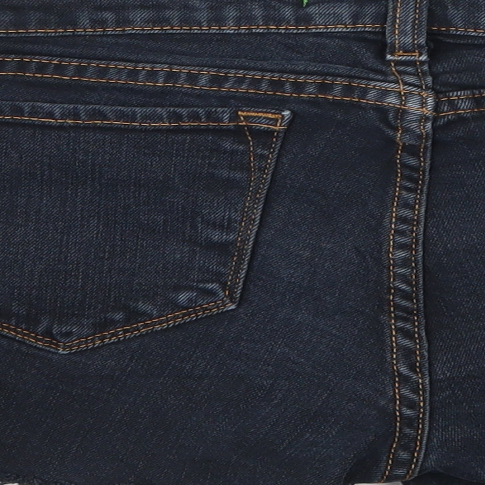 Preworn Womens Blue  Denim Hot Pants Shorts Size 30 in