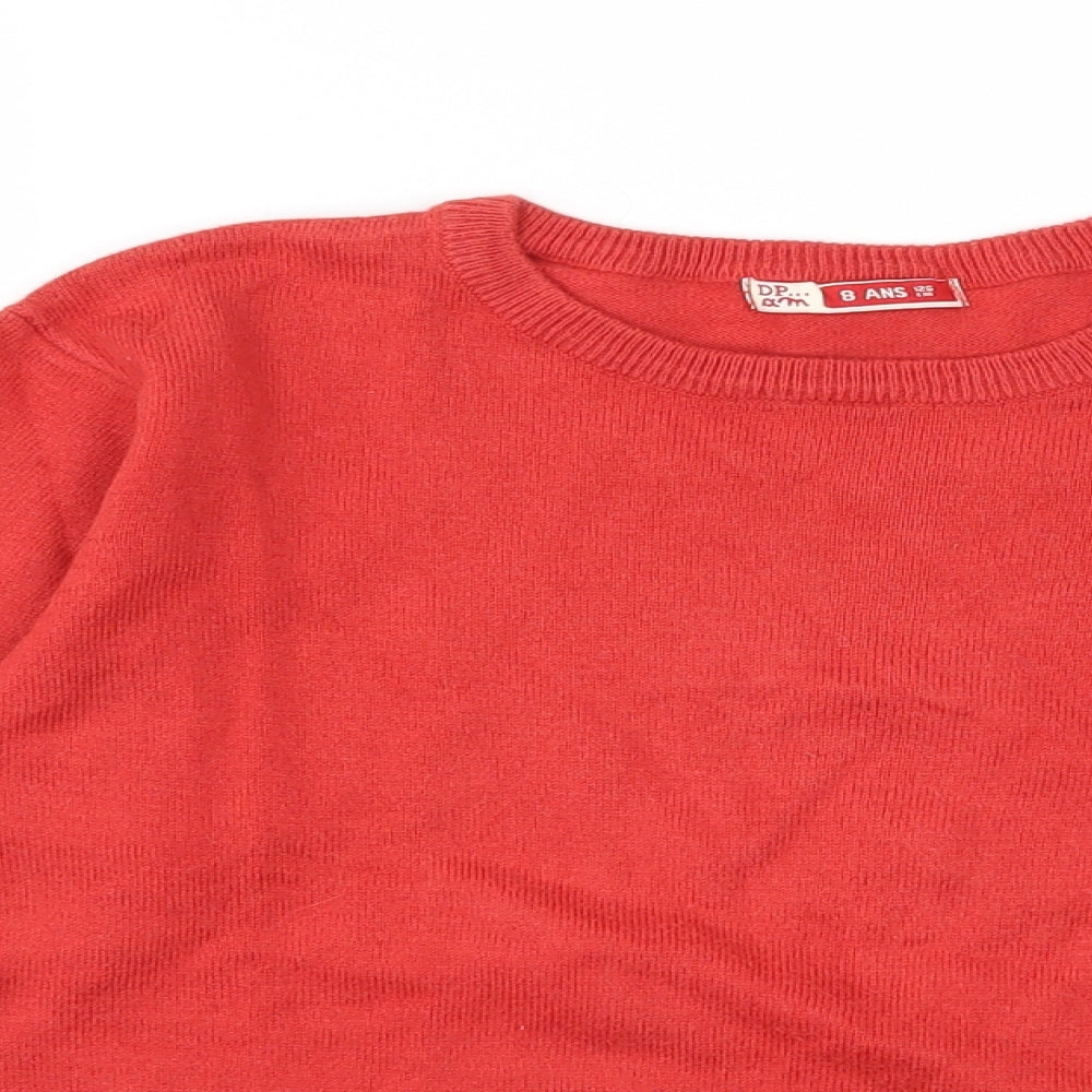 DPAM Boys Orange  Knit Pullover Jumper Size 8 Years