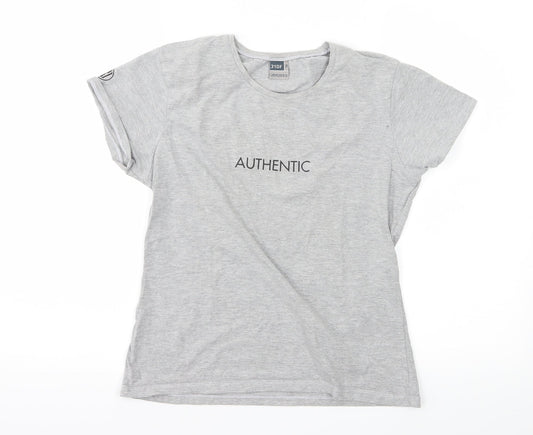 JERZEES Womens Grey  Jersey Basic T-Shirt Size M  - Authentic