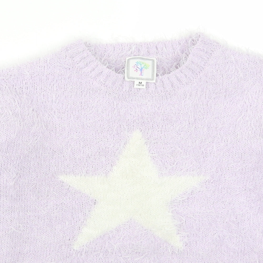 Preworn Womens Purple   Pullover Jumper Size M  - Star