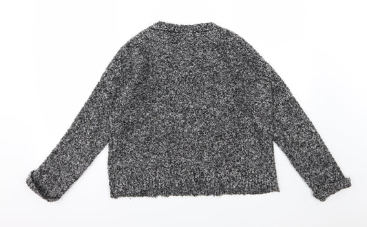 Topshop Womens Grey  Knit Pullover Jumper Size 8