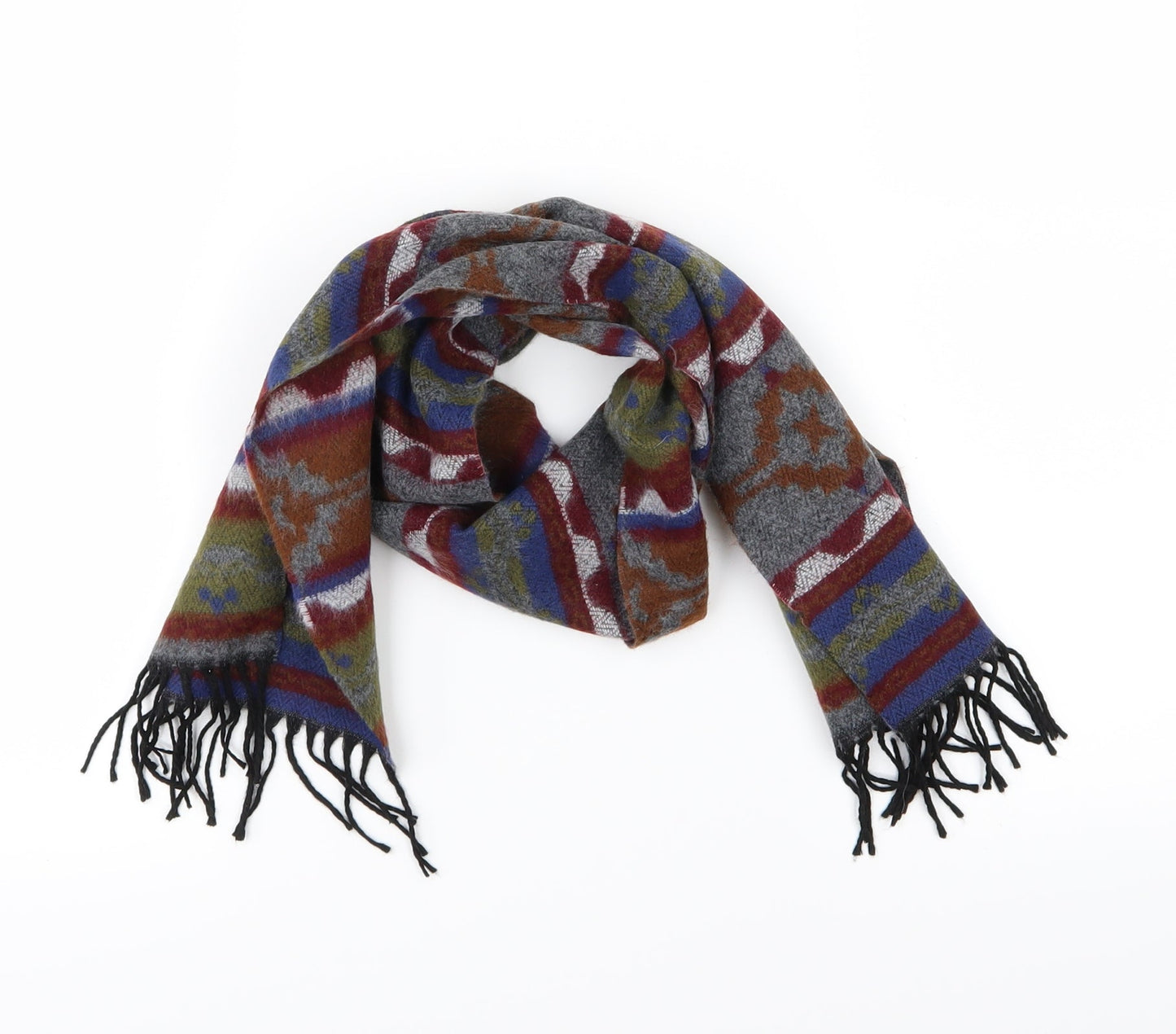 Goldcryl Womens Multicoloured Striped Knit  Scarf