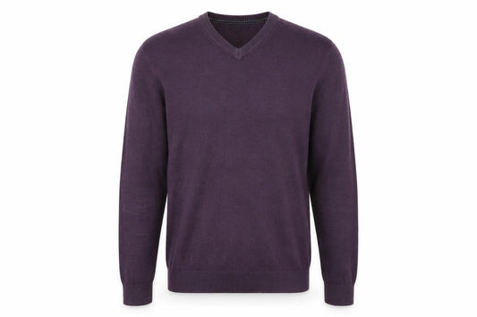 M&Co Mens Purple  Knit Pullover Jumper Size S
