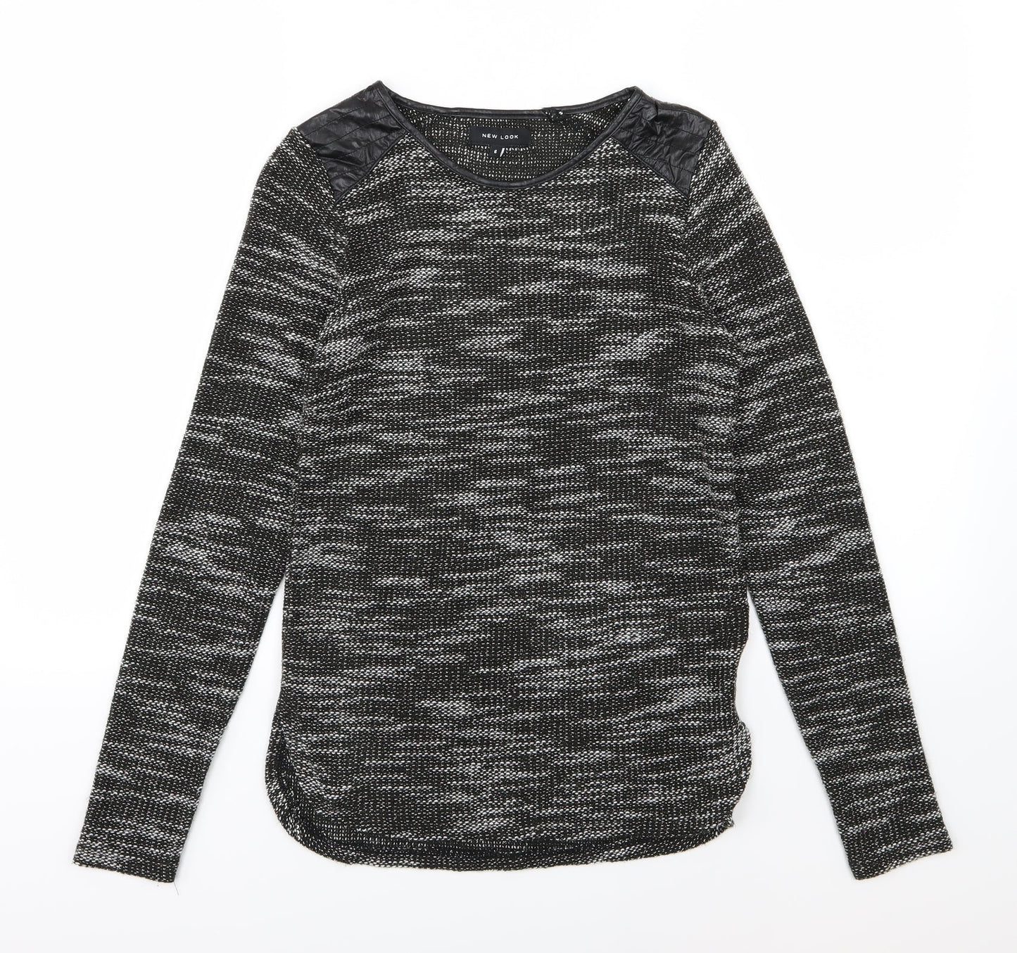 New Look Womens Grey  Knit Pullover Jumper Size 6
