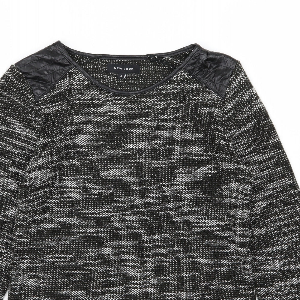 New Look Womens Grey  Knit Pullover Jumper Size 6