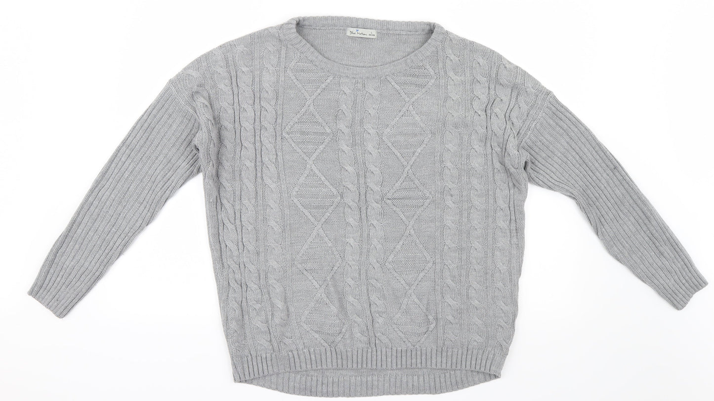 Blue Motion Womens Grey  Knit Pullover Jumper Size L