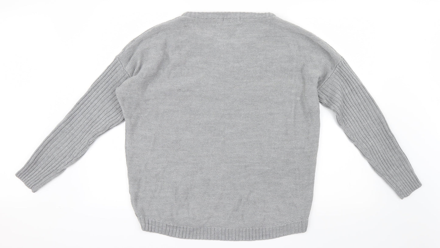 Blue Motion Womens Grey  Knit Pullover Jumper Size L