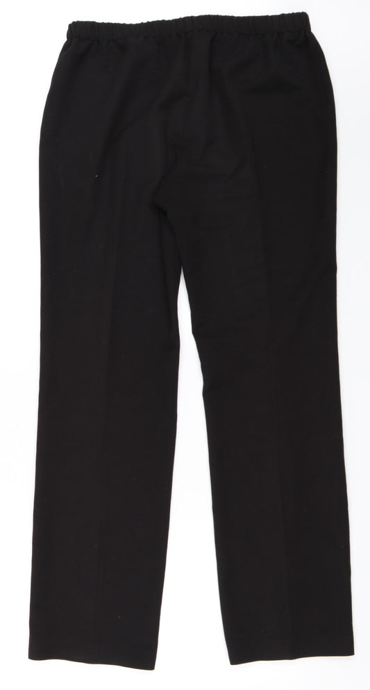 Preworn Womens Black   Trousers  Size 14 L32 in