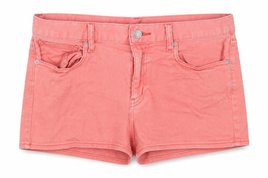 Uniqlo Womens Pink  Denim Hot Pants Shorts Size 27 in