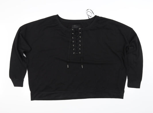 lenx  Womens Black   Pullover Jumper Size 18