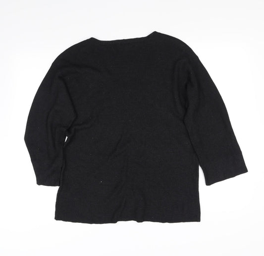 H&M Womens Black   Pullover Jumper Size M