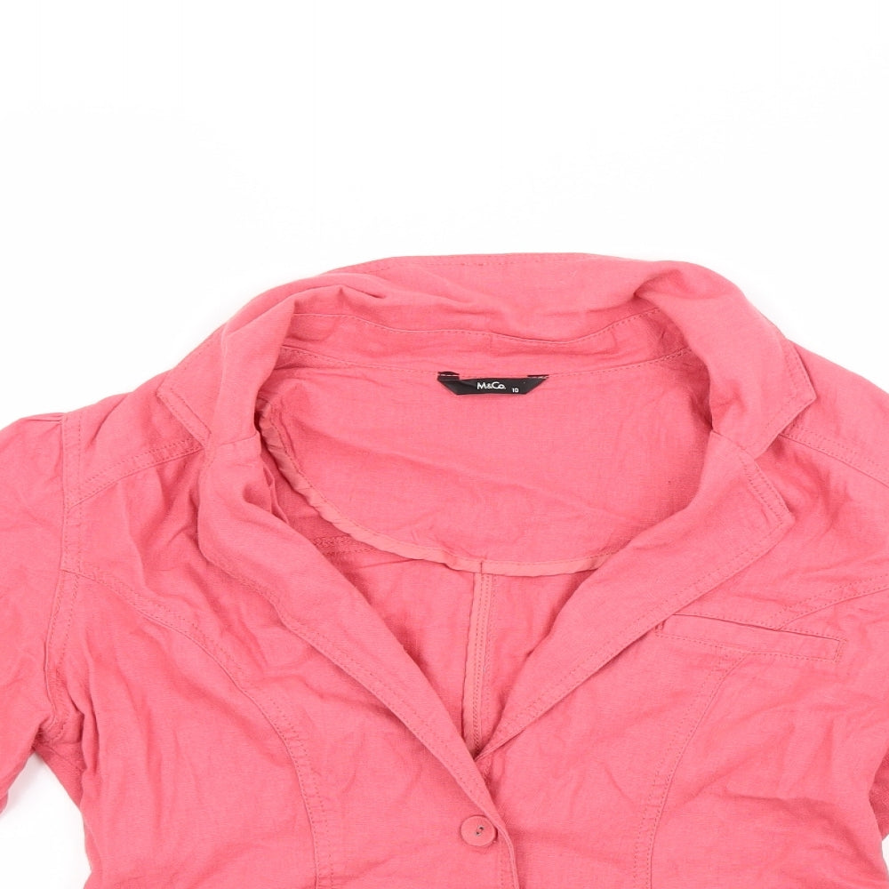 M&Co Womens Red   Jacket  Size 10
