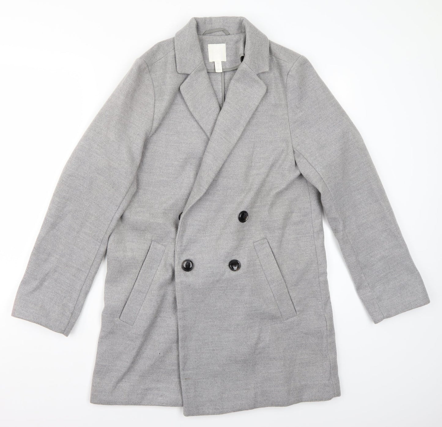H&M Womens Grey   Jacket Coat Size 6