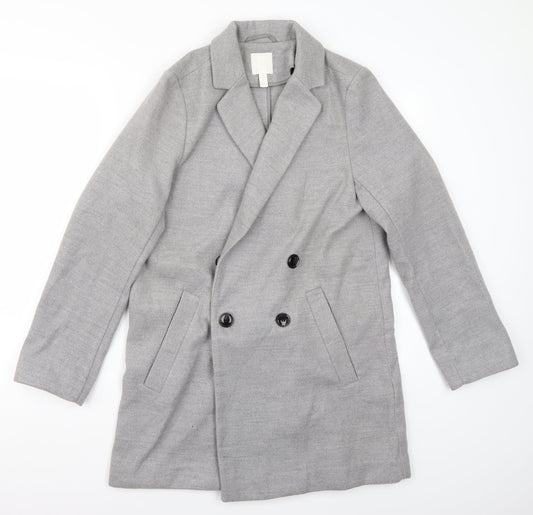 H&M Womens Grey   Jacket Coat Size 6