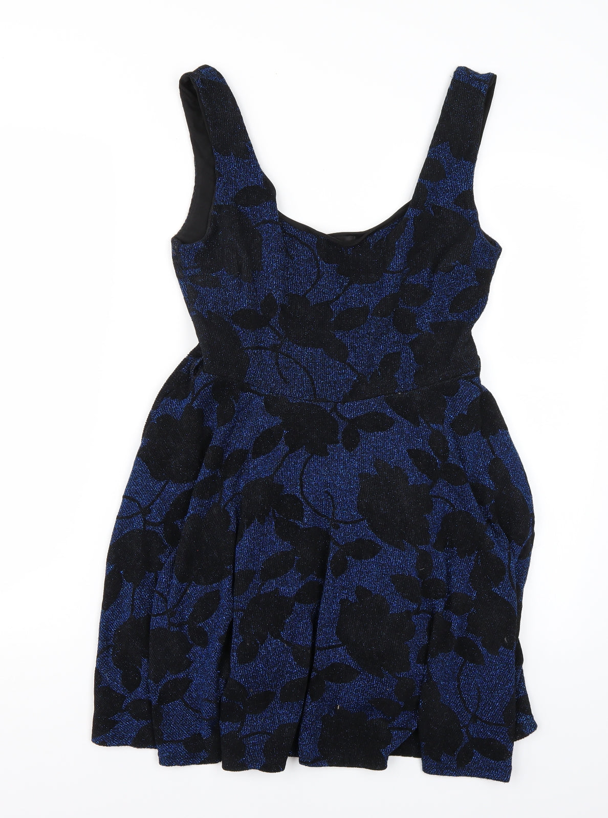 Club L Womens Blue Floral  A-Line  Size 10