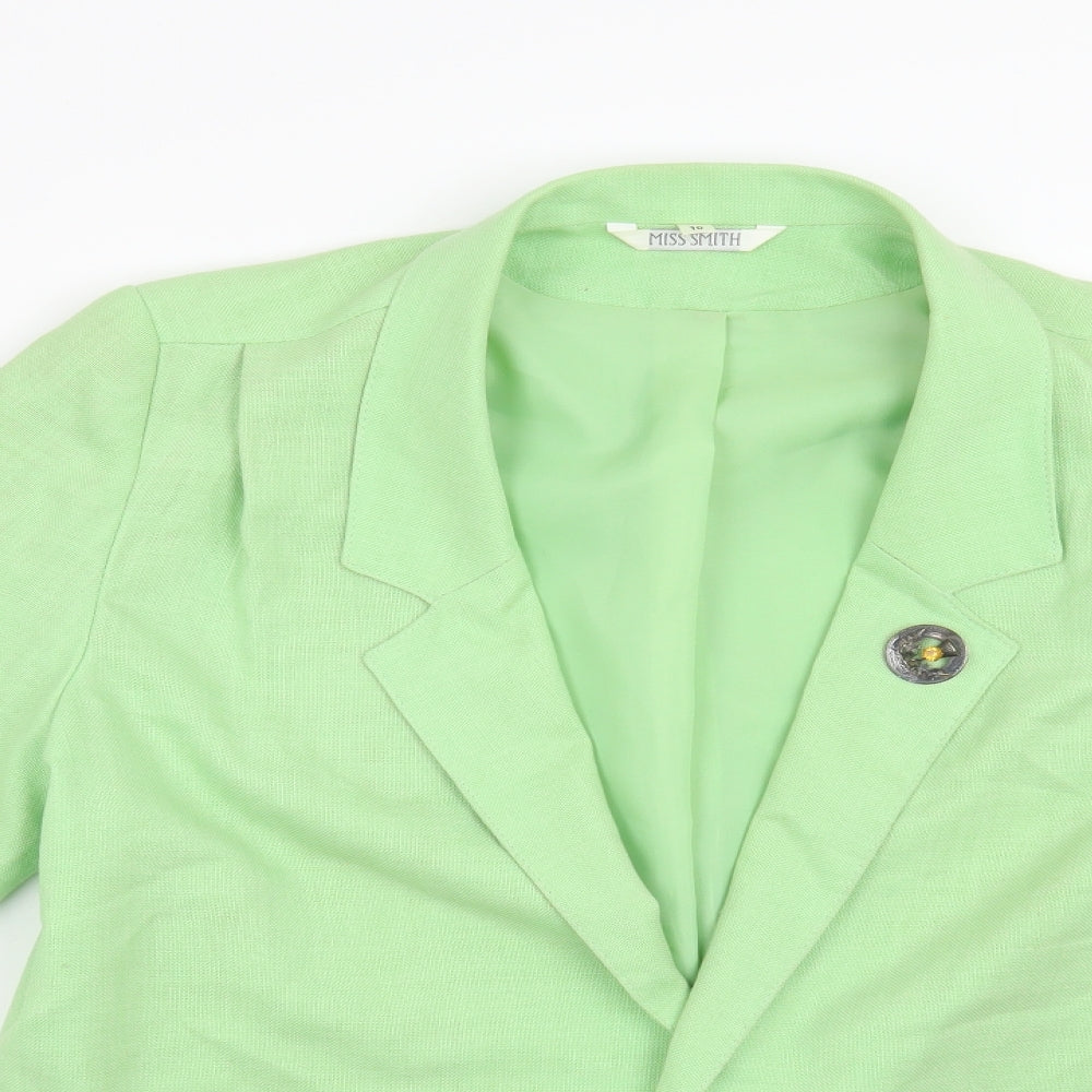 Miss Smith Womens Green   Jacket Blazer Size 10