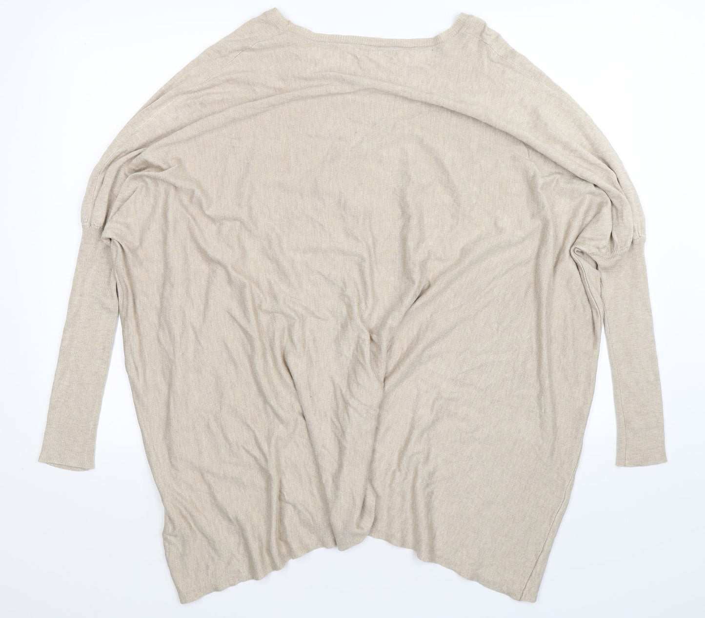 Millennium Womens Beige  Knit Pullover Jumper One Size  - Oversized