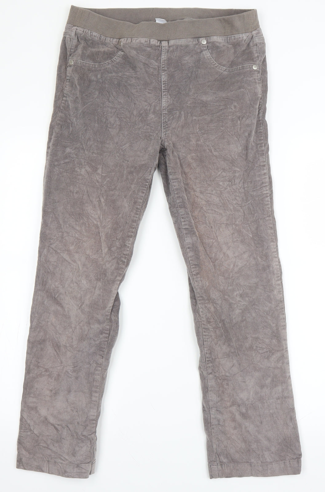 Cotton Traders Womens Grey   Trousers  Size 12 L23 in