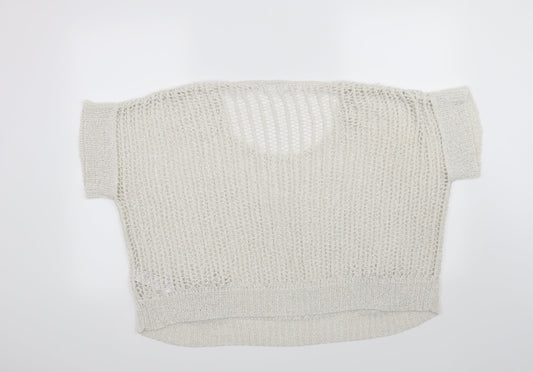 New Look  Womens White   Pullover Jumper Size 10