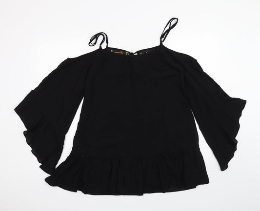 agatha Womens Black   Basic Blouse Size 8