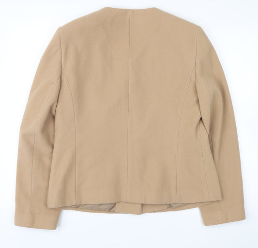 Gray Osbourn Womens Beige   Jacket Coat Size 14