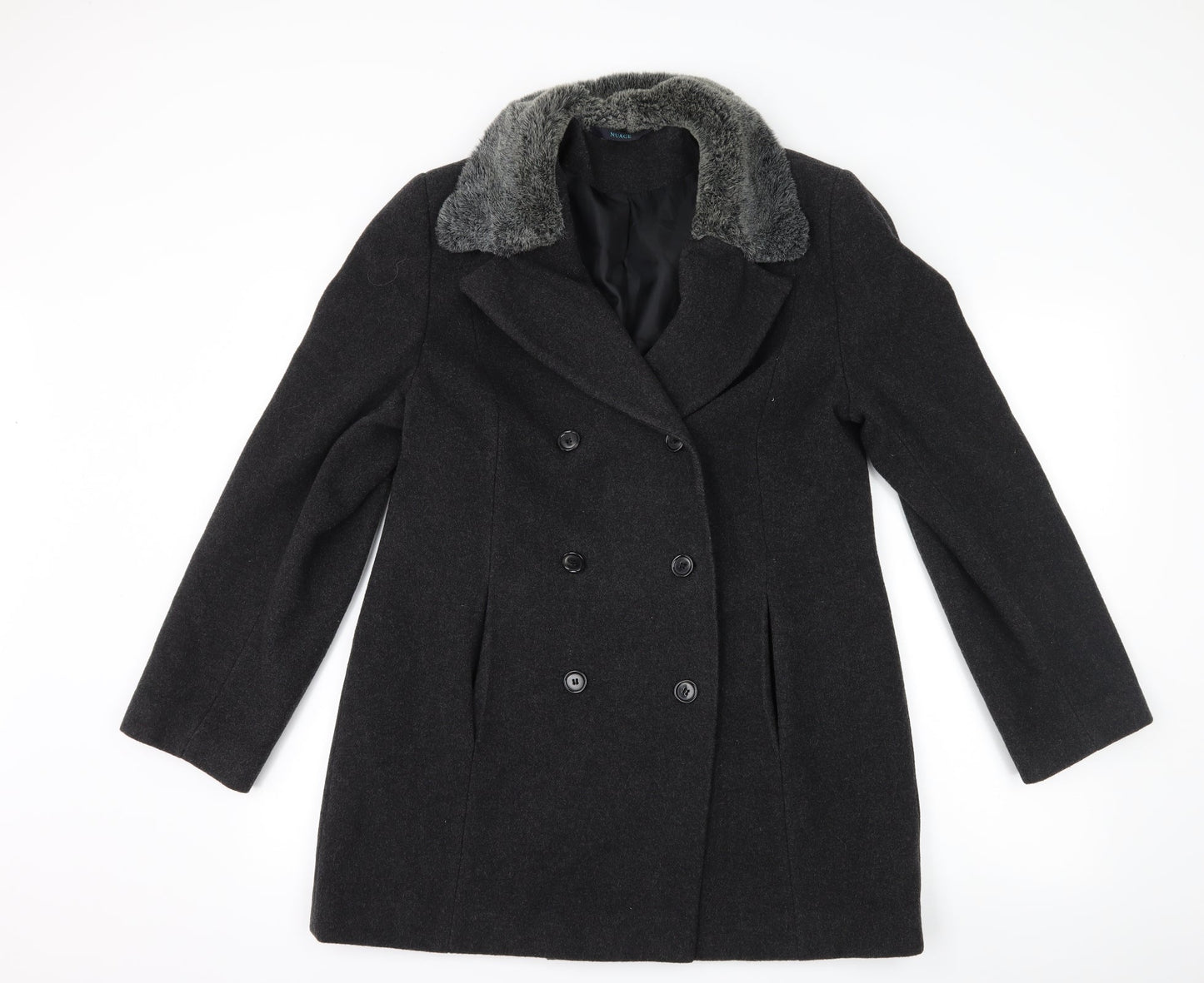 NuAge Womens Grey   Overcoat Coat Size 14