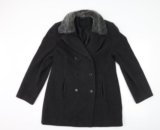 NuAge Womens Grey   Overcoat Coat Size 14