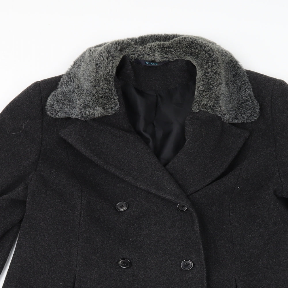 NuAge Womens Grey   Overcoat Coat Size 14
