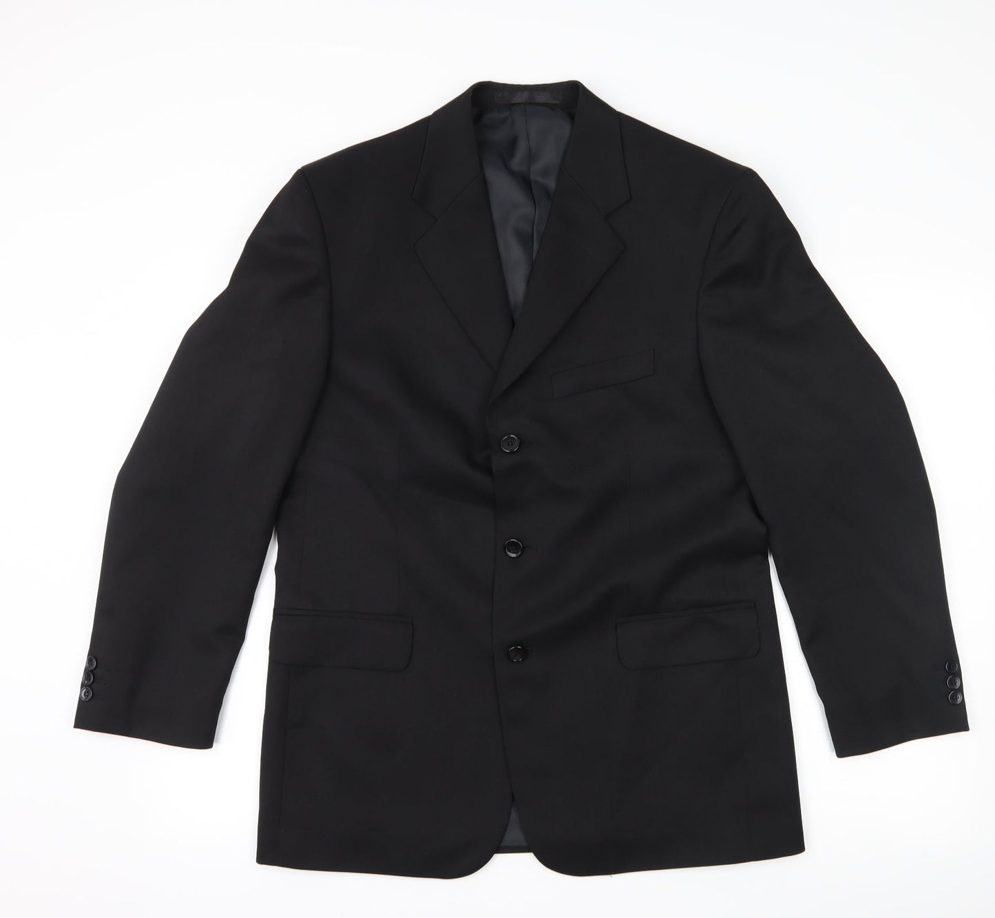 zantos Mens Black   Jacket Suit Jacket Size 38