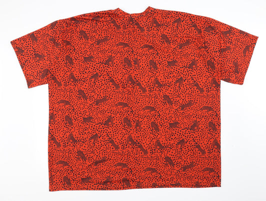 ASOS Womens Red Animal Print  Slip Dress  Size 10  - Relaxed