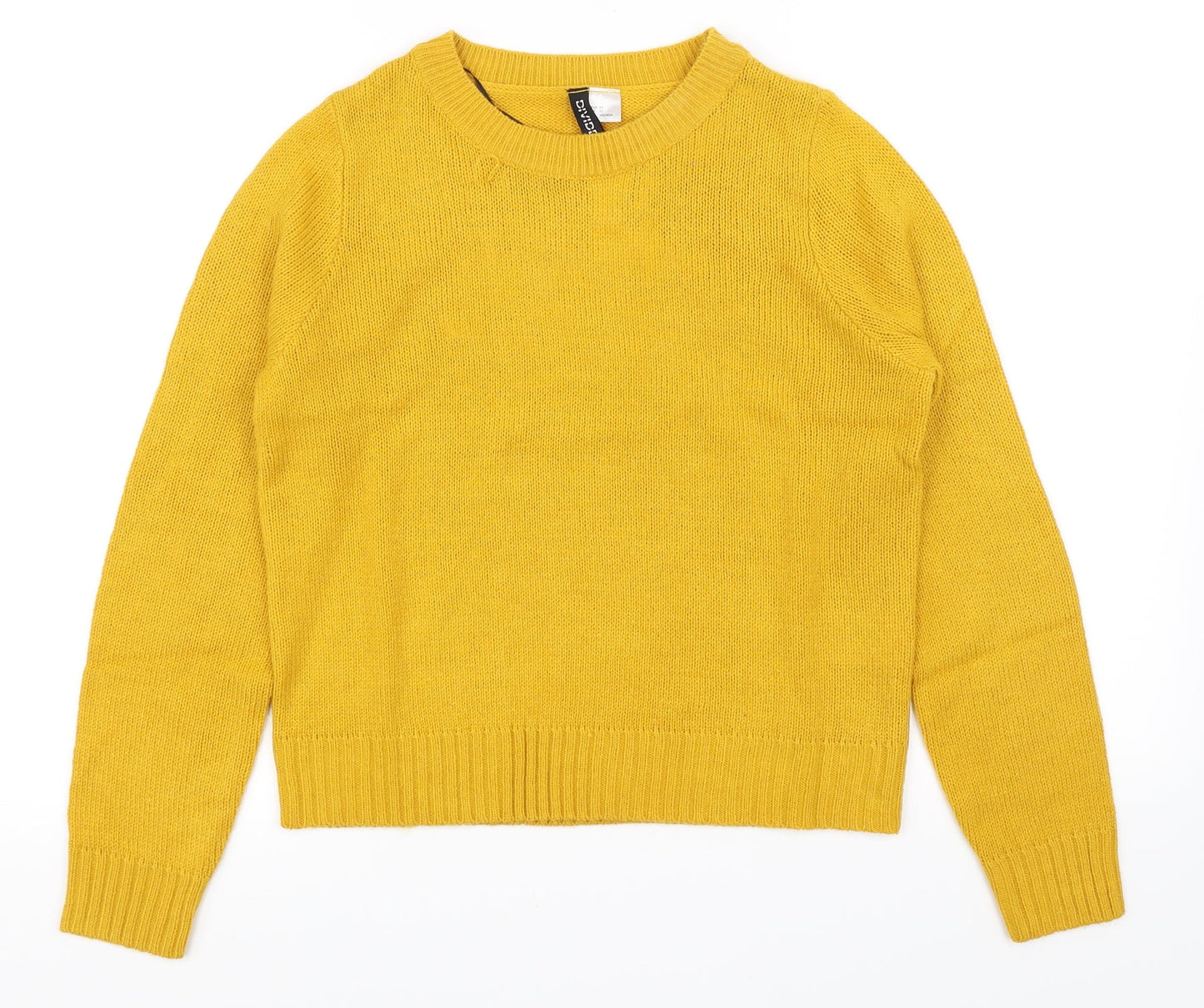 Divided by H&M Womens Yellow   Pullover Jumper Size XS