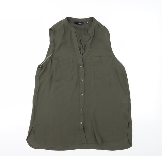 New Look  Womens Gold   Basic Button-Up Size 10