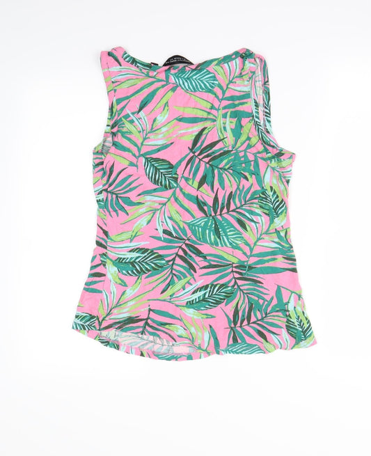 Dorothy Perkins Womens Pink Floral  Basic Tank Size 8