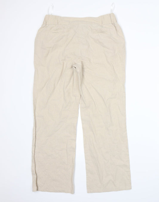 BM Womens Beige   Trousers  Size 12 L26 in