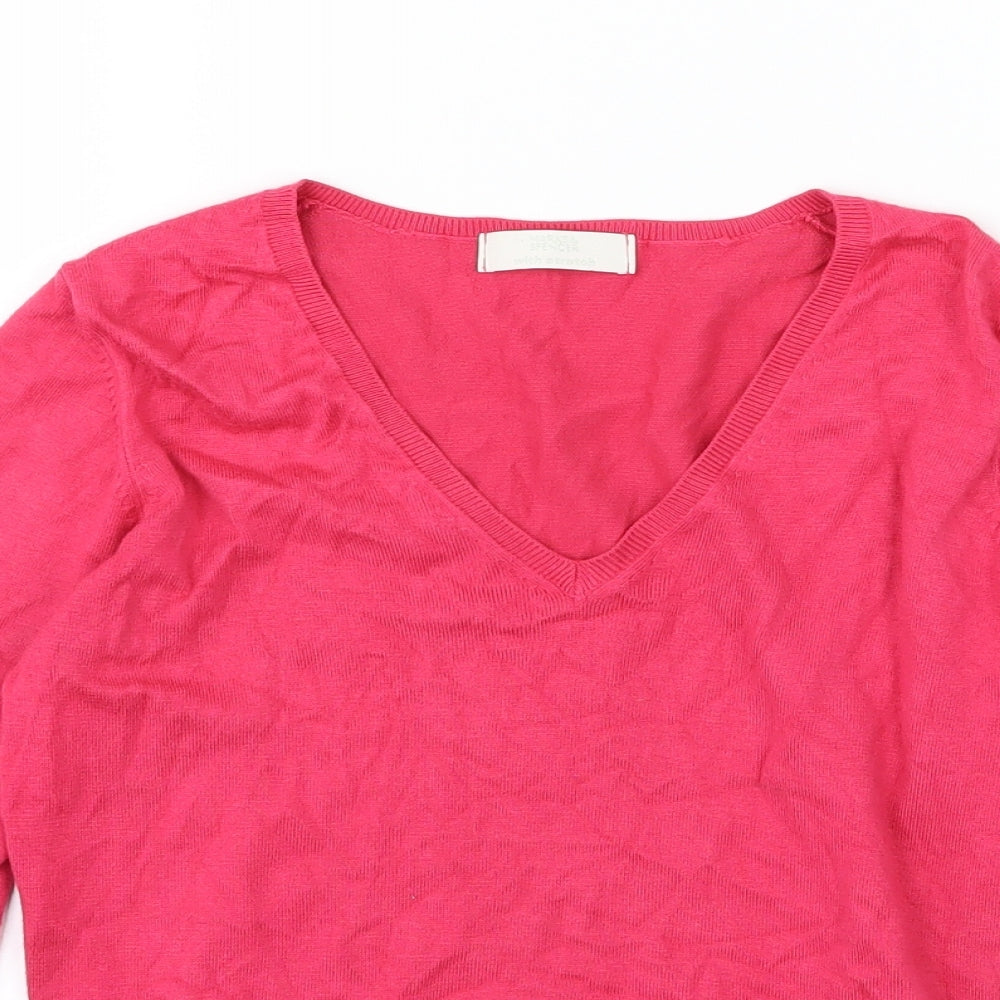 Marks and Spencer Womens Pink  Knit Pullover Jumper Size 10