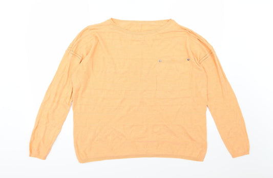 NEXT Womens Orange  Knit Pullover Jumper Size 14