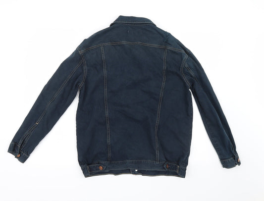 H&M Womens Blue  Denim Jacket  Size 10  - Ripped