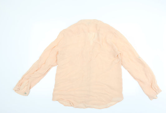 Preworn Womens Orange   Basic Blouse Size 12  - coral