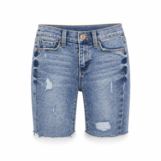 Mudd Womens Blue   Bermuda Shorts Size 4 - DISTRESSED
