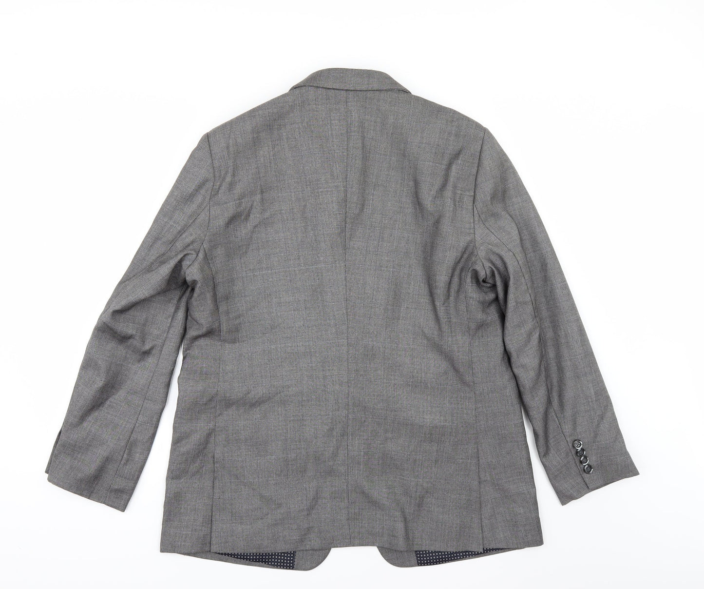Preworn Mens Grey Check  Jacket Suit Jacket Size 42