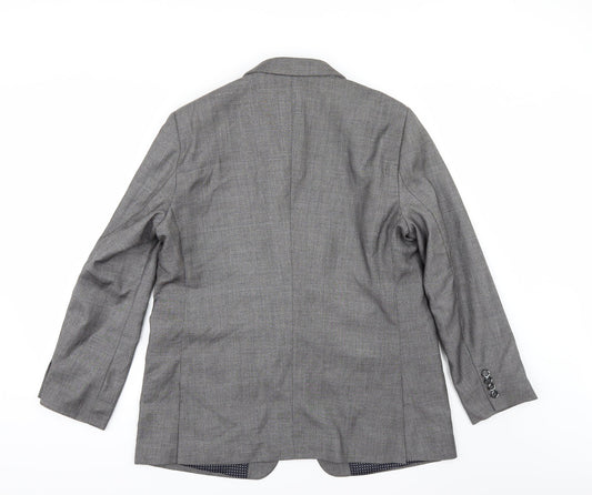 Preworn Mens Grey Check  Jacket Suit Jacket Size 42